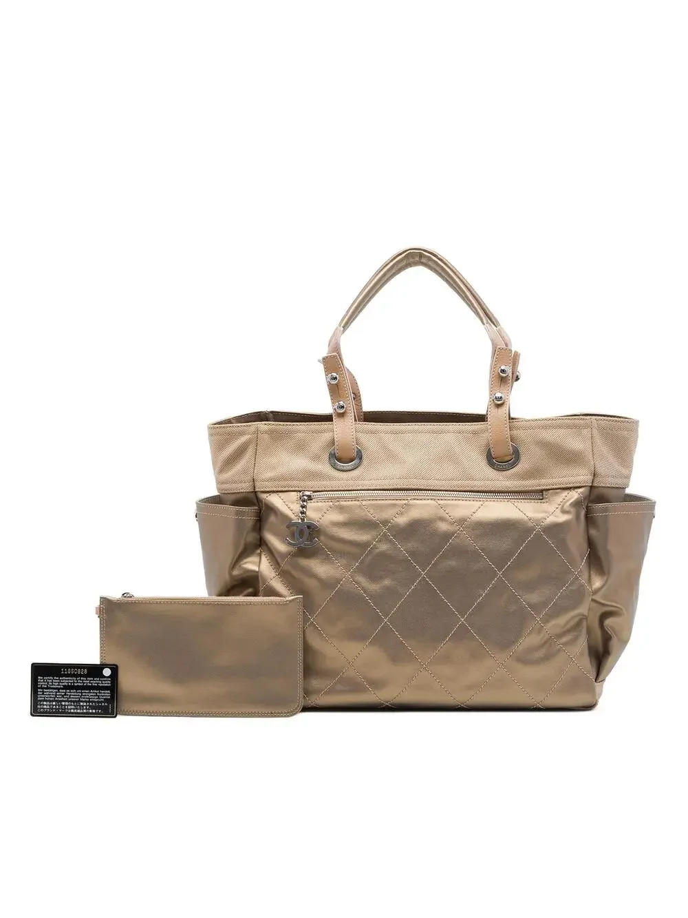 Chanel Large Quilted Coated Canvas #300852C10B
